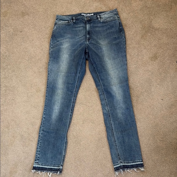 Dkny Blue Jeans with Distressed Hem - Picture 1 of 10